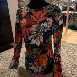 Floral Long Sleeve Women's Swimsuit